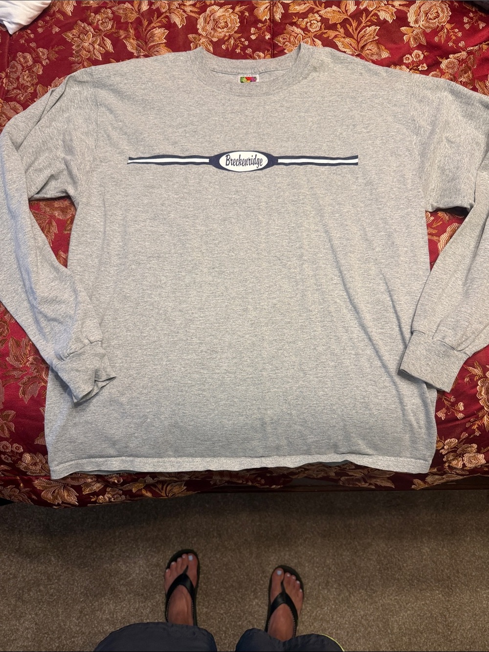 Men's Long Sleeve Crewneck Shirt - Gray
